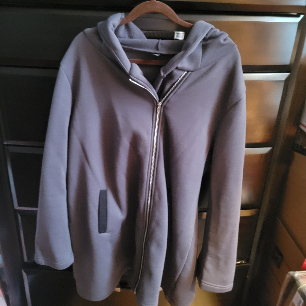 Long jacket-dark gray